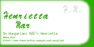 henrietta mar business card